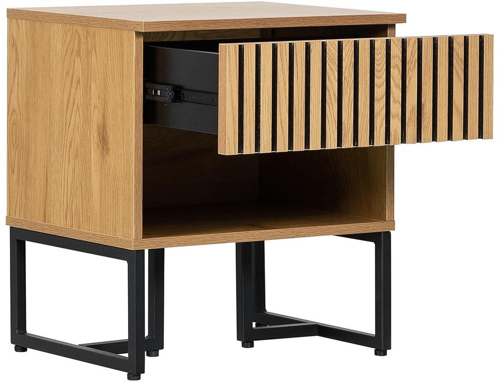 Nightstand East Lille | size: Width: 50cm, Height: 55cm, Depth: 40cm | color: Oak | image: 2 | variant: 1006366