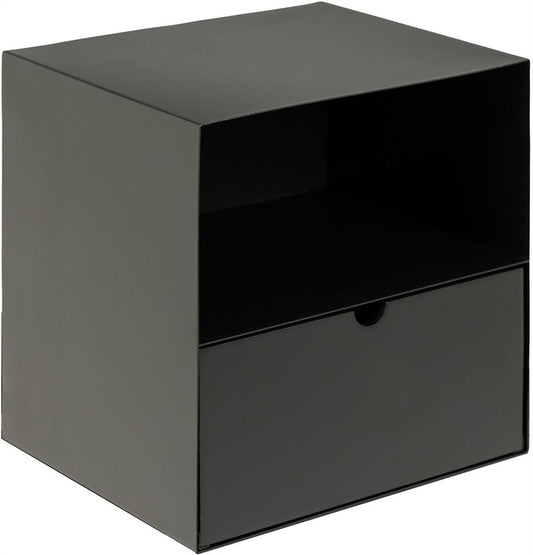Nightstand East Monaco | size: Width: 30cm, Height: 30cm, Depth: 25cm | color: Black | image: 1 | variant: 1006079