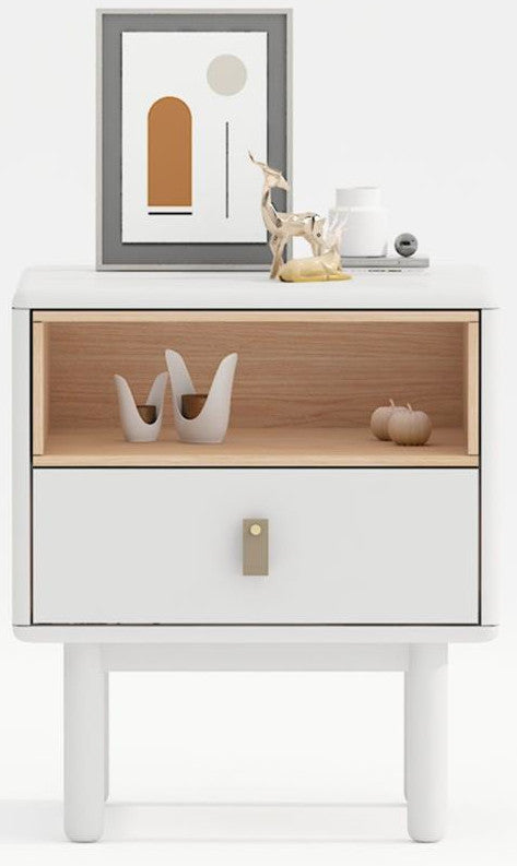 Nightstand Iris | size: Width: 48cm, Height: 55cm, Depth: 40cm | color: White | image: 2 | variant: 1002049