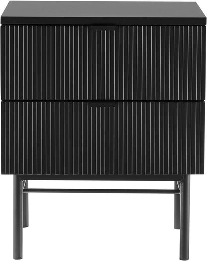 Nightstand Milton | size: Width: 45cm, Height: 55cm, Depth: 40cm | color: Black | image: 2 | variant: 1000478