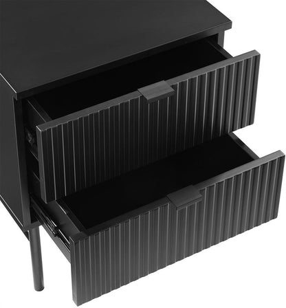 Nightstand Milton | size: Width: 45cm, Height: 55cm, Depth: 40cm | color: Black | image: 4 | variant: 1000478