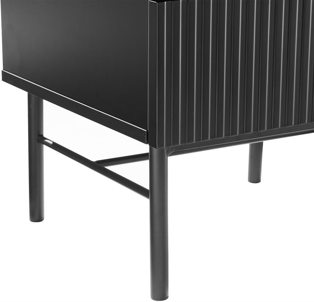 Nightstand Milton | size: Width: 45cm, Height: 55cm, Depth: 40cm | color: Black | image: 5 | variant: 1000478