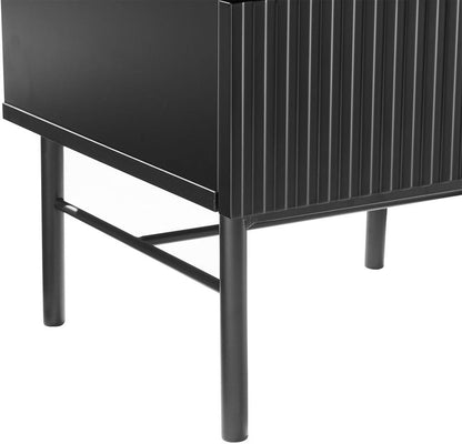 Nightstand Milton | size: Width: 45cm, Height: 55cm, Depth: 40cm | color: Black | image: 5 | variant: 1000478