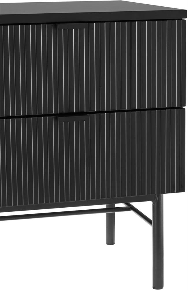 Nightstand Milton | size: Width: 45cm, Height: 55cm, Depth: 40cm | color: Black | image: 6 | variant: 1000478