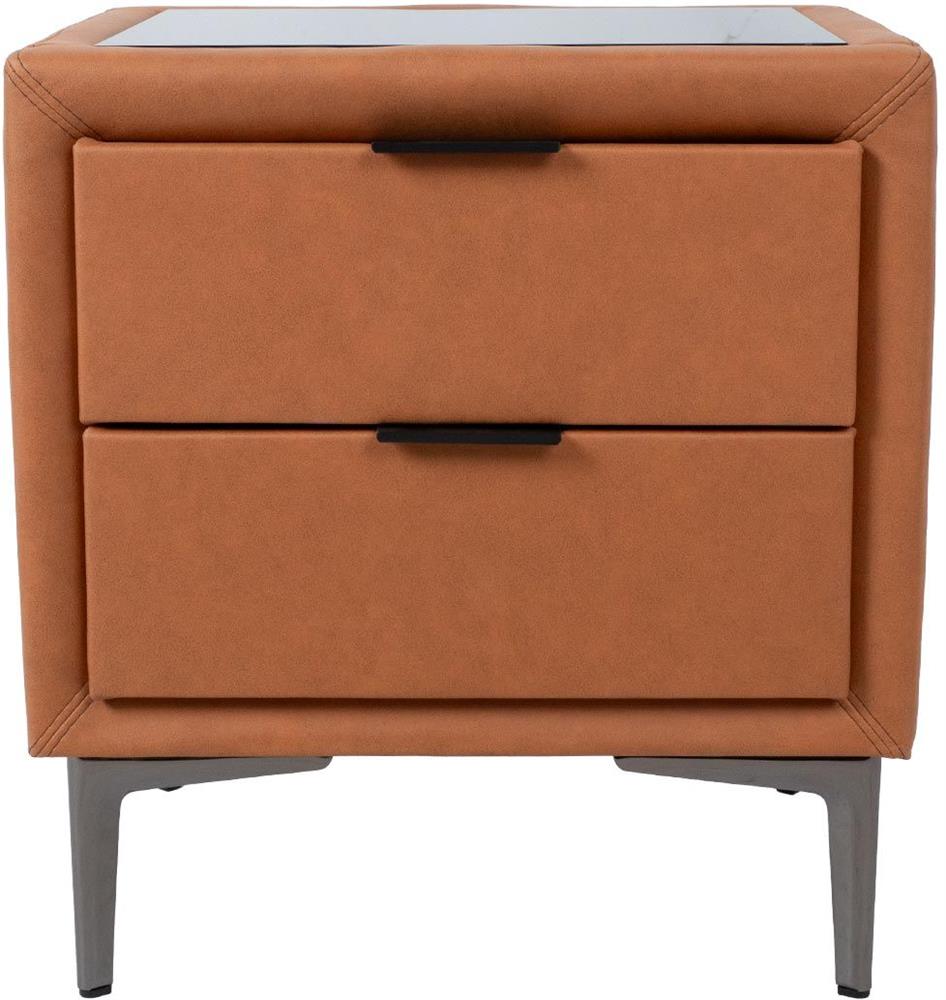 Nightstand Olney | size: Width: 50.5cm, Height: 54cm, Depth: 41cm | color: Brown | image: 3 | variant: 1000480