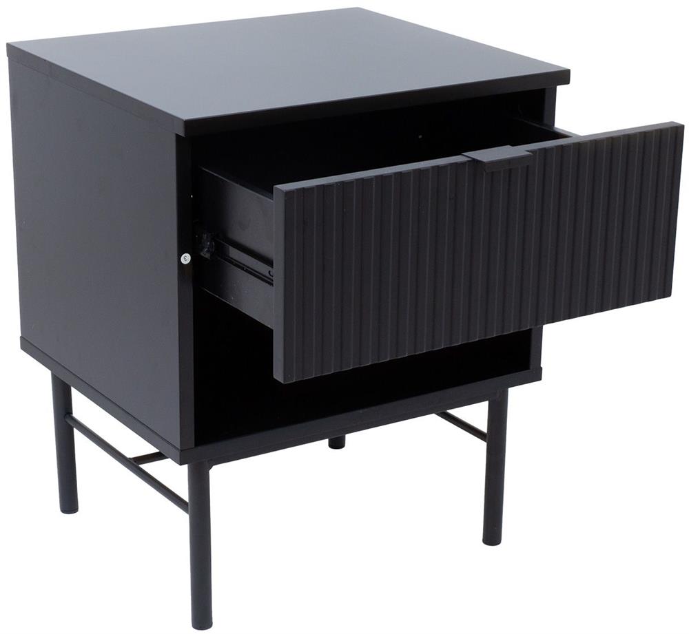 Nightstand Sequence | size: Width: 45cm, Height: 55cm, Depth: 40cm | color: Black | image: 2 | variant: 1002372