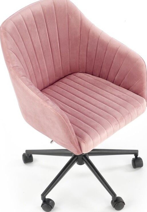 Office Chair Alessandria | size: Width: 57cm, Height: 89cm, Depth: 55cm | color: Pink | image: 7 | variant: 1002897