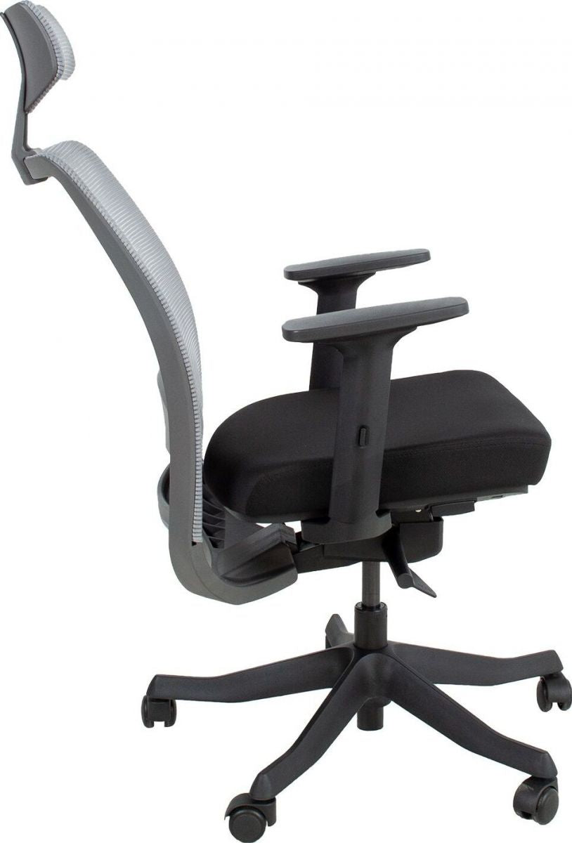 Office Chair Anggun | size: Width: 70cm, Height: 130.5cm, Depth: 70cm | color: Black | image: 5 | variant: 1005203