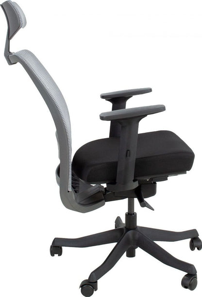 Office Chair Anggun | size: Width: 70cm, Height: 130.5cm, Depth: 70cm | color: Black | image: 5 | variant: 1005203