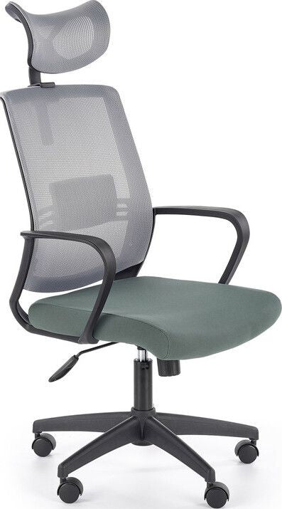Office Chair Arsen | size: Width: 62cm, Height: 124cm, Depth: 65cm | color: Gray | image: 1 | variant: 1011966