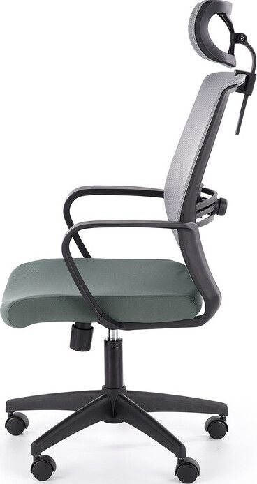 Office Chair Arsen | size: Width: 62cm, Height: 124cm, Depth: 65cm | color: Gray | image: 2 | variant: 1011966