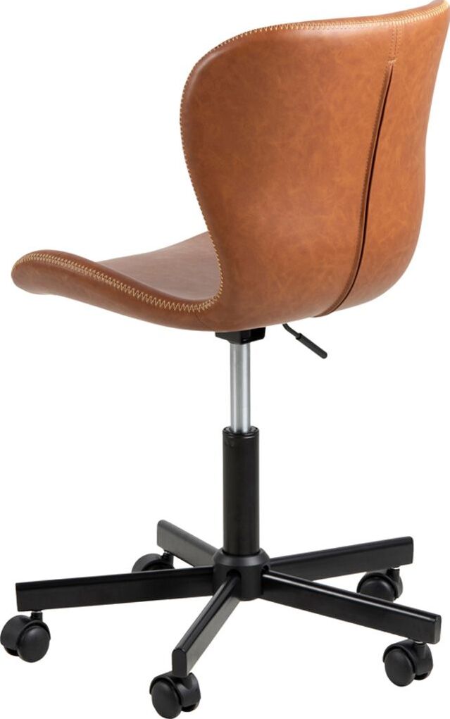 Office Chair Batilda | size: Width: 55cm, Height: 87cm, Depth: 54cm | color: Brown | image: 3 | variant: 1012504