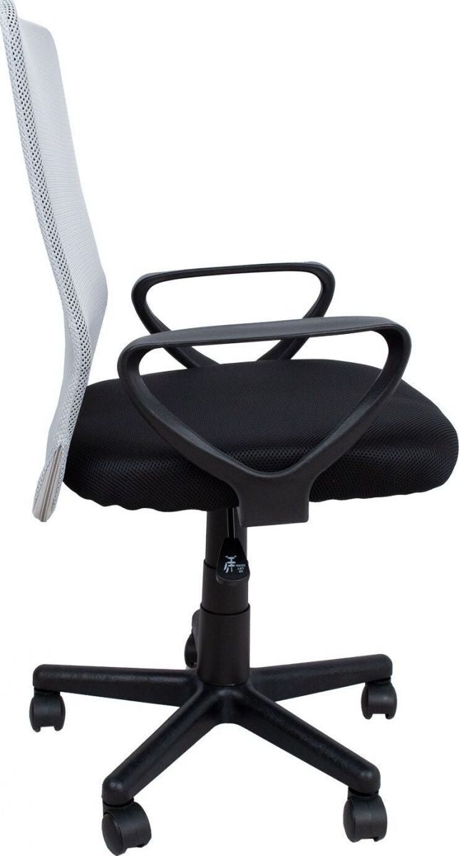 Office Chair Belinda | size: Width: 59cm, Height: 98.5cm, Depth: 56cm | color: Gray | image: 3 | variant: 1005209