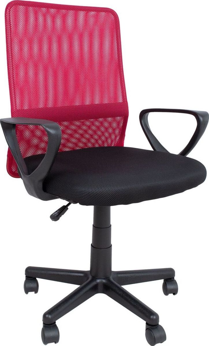 Office Chair Belinda | size: Width: 59cm, Height: 98.5cm, Depth: 56cm | color: Red | image: 1 | variant: 1005211