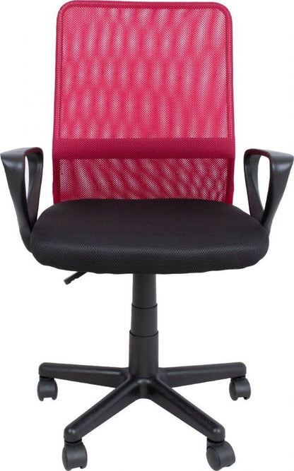 Office Chair Belinda | size: Width: 59cm, Height: 98.5cm, Depth: 56cm | color: Red | image: 2 | variant: 1005211