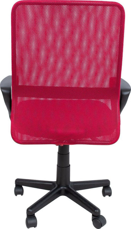 Office Chair Belinda | size: Width: 59cm, Height: 98.5cm, Depth: 56cm | color: Red | image: 4 | variant: 1005211