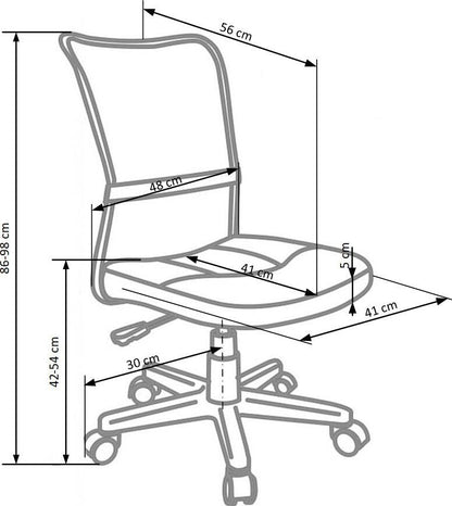 Office Chair Bolzano | size: Width: 41cm, Height: 98cm, Depth: 56cm | color: Violet | image: 3 | variant: 1002880