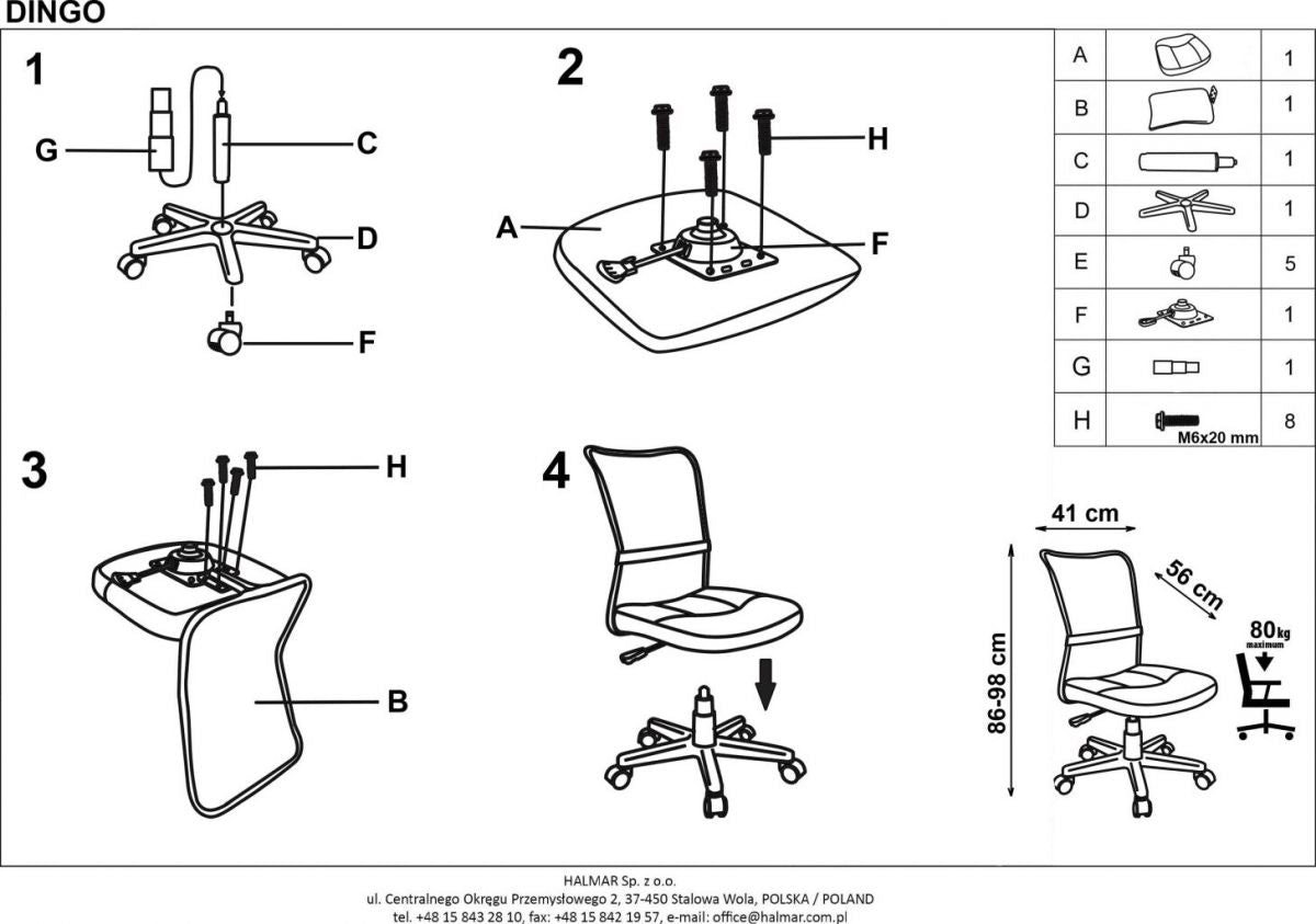 Office Chair Bolzano | size: Width: 41cm, Height: 98cm, Depth: 56cm | color: Violet | image: 4 | variant: 1002880