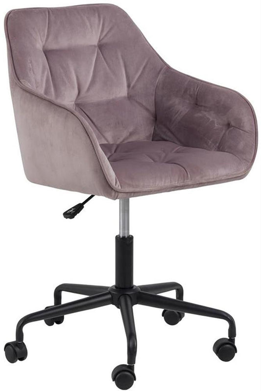 Office Chair Brooke 1 | size: Width: 59cm, Height: 89cm, Depth: 59cm | color: Black/Pink | image: 1 | variant: 1016778