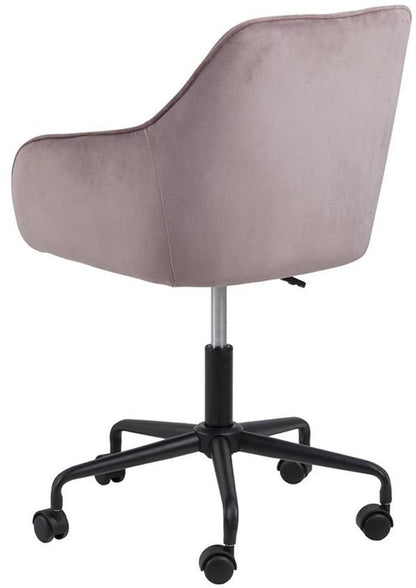 Office Chair Brooke 1 | size: Width: 59cm, Height: 89cm, Depth: 59cm | color: Black/Pink | image: 2 | variant: 1016778