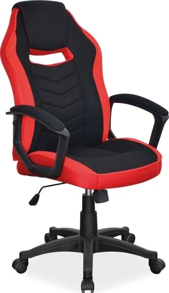 Office Chair Camaro | size: Width: 59cm, Height: 106-116cm, Depth: 49cm | color: Black/Red | image: 1 | variant: 1005468