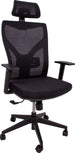 Office Chair Cardigan | size: Width: 58cm, Height: 100.5cm, Depth: 58cm | color: Black | image: 1 | variant: 1001276