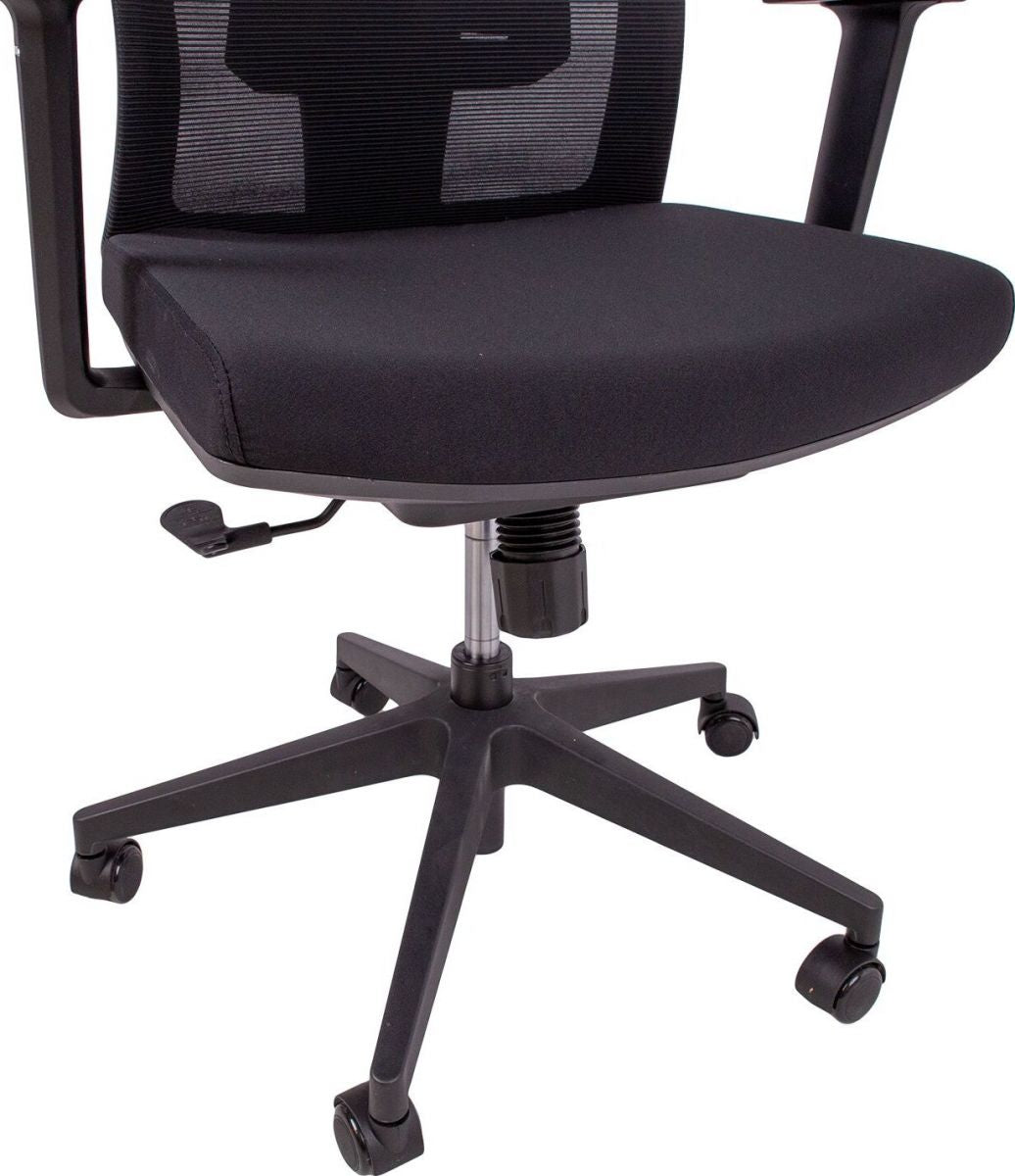 Office Chair Cardigan | size: Width: 58cm, Height: 100.5cm, Depth: 58cm | color: Black | image: 7 | variant: 1001276