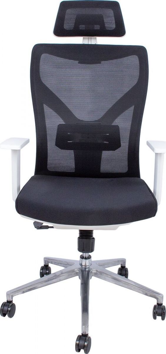 Office Chair Cardigan | size: Width: 58cm, Height: 100.5cm, Depth: 58cm | color: White | image: 2 | variant: 1001277