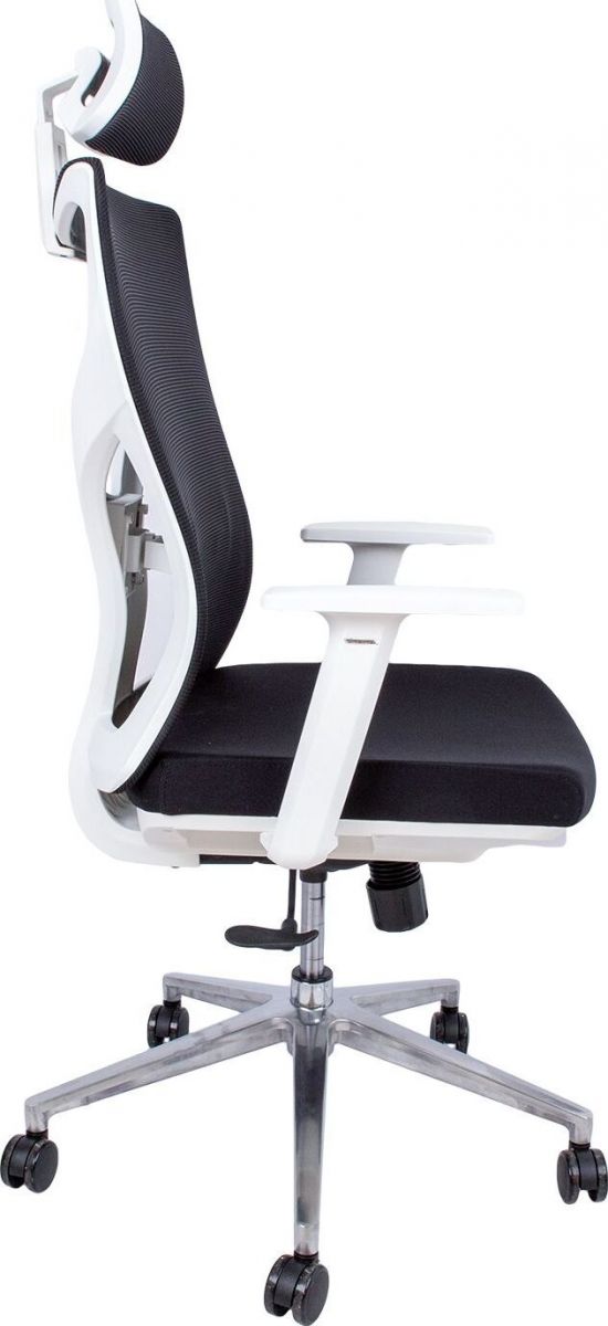 Office Chair Cardigan | size: Width: 58cm, Height: 100.5cm, Depth: 58cm | color: White | image: 3 | variant: 1001277