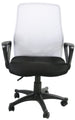 Office Chair Carmarthen | size: Width: 58cm, Height: 90-102cm, Depth: 59cm | color: White/Black | image: 1 | variant: 1001250