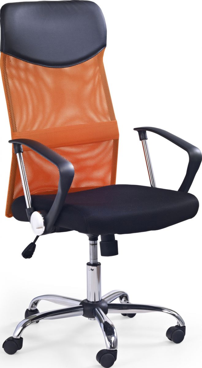 Office Chair Carrara | size: Width: 61cm, Height: 120cm, Depth: 63cm | color: Black/Orange | image: 1 | variant: 1002976