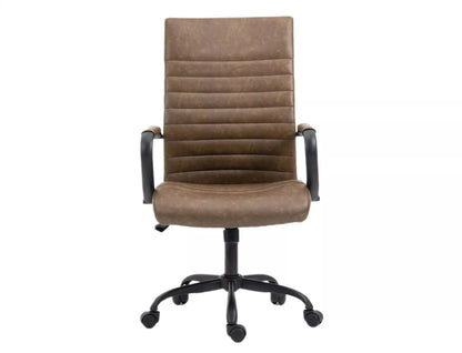 Office Chair Castleford | size: Width: 68cm, Height: 116cm, Depth: 51cm | color: Brown | image: 2 | variant: 1004194