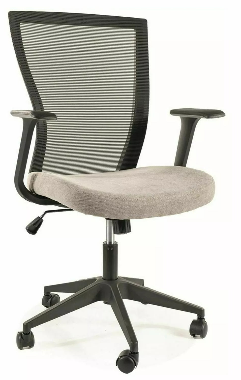 Office Chair Chesterfield | size: Width: 59cm, Height: 107cm, Depth: 48cm | color: Black/Grey | image: 0 | variant: 1004199