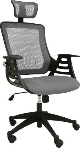 Office Chair Conwy | size: Width: 64.5cm, Height: 96-103cm, Depth: 49cm | color: Gray | image: 1 | variant: 1001198