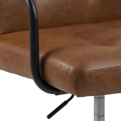 Office Chair Cosmo | size: Width: 59cm, Height: 88.5cm, Depth: 56cm | color: Brown/Black | image: 4 | variant: 1016779