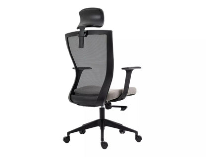 Office Chair Crewe | size: Width: 59cm, Height: 109cm, Depth: 48cm | color: Black/Grey | image: 1 | variant: 1004204
