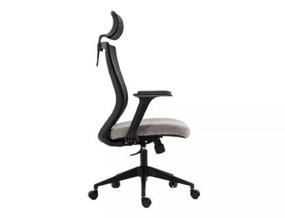 Office Chair Crewe | size: Width: 59cm, Height: 109cm, Depth: 48cm | color: Black/Grey | image: 4 | variant: 1004204
