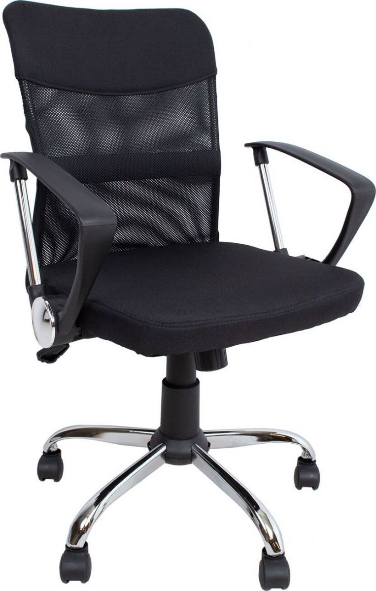 Office Chair Darius | size: Width: 57cm, Height: 103cm, Depth: 57cm | color: Black | image: 1 | variant: 1005231