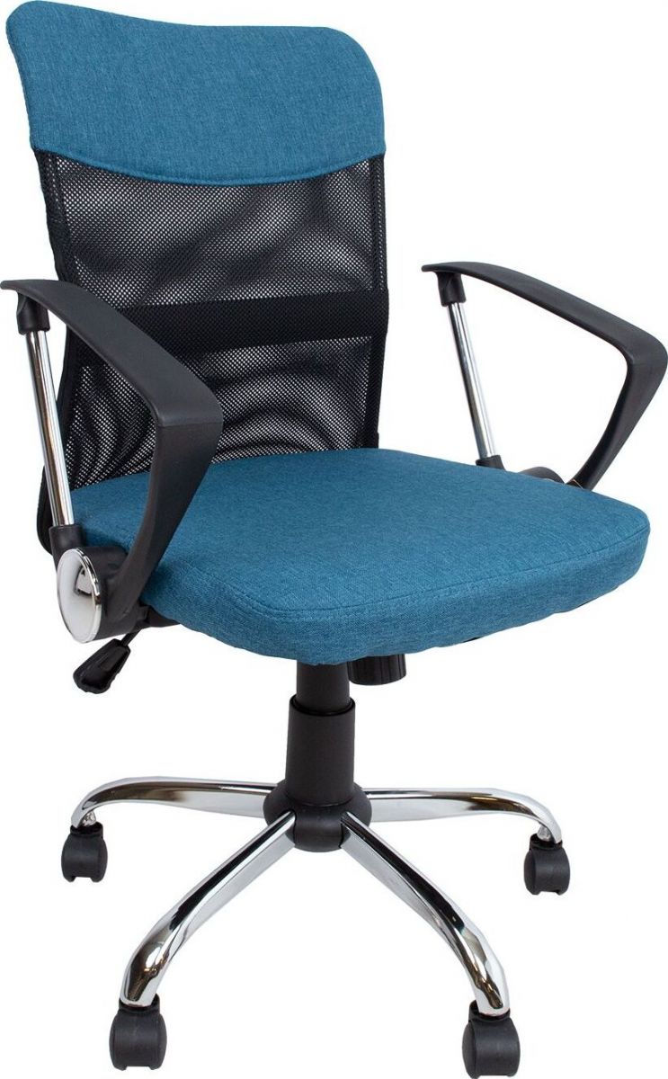 Office Chair Darius | size: Width: 57cm, Height: 103cm, Depth: 57cm | color: Blue | image: 1 | variant: 1005233