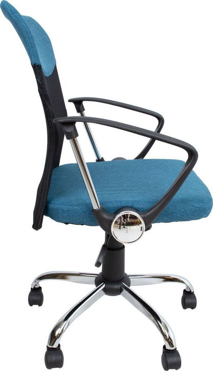 Office Chair Darius | size: Width: 57cm, Height: 103cm, Depth: 57cm | color: Blue | image: 3 | variant: 1005233