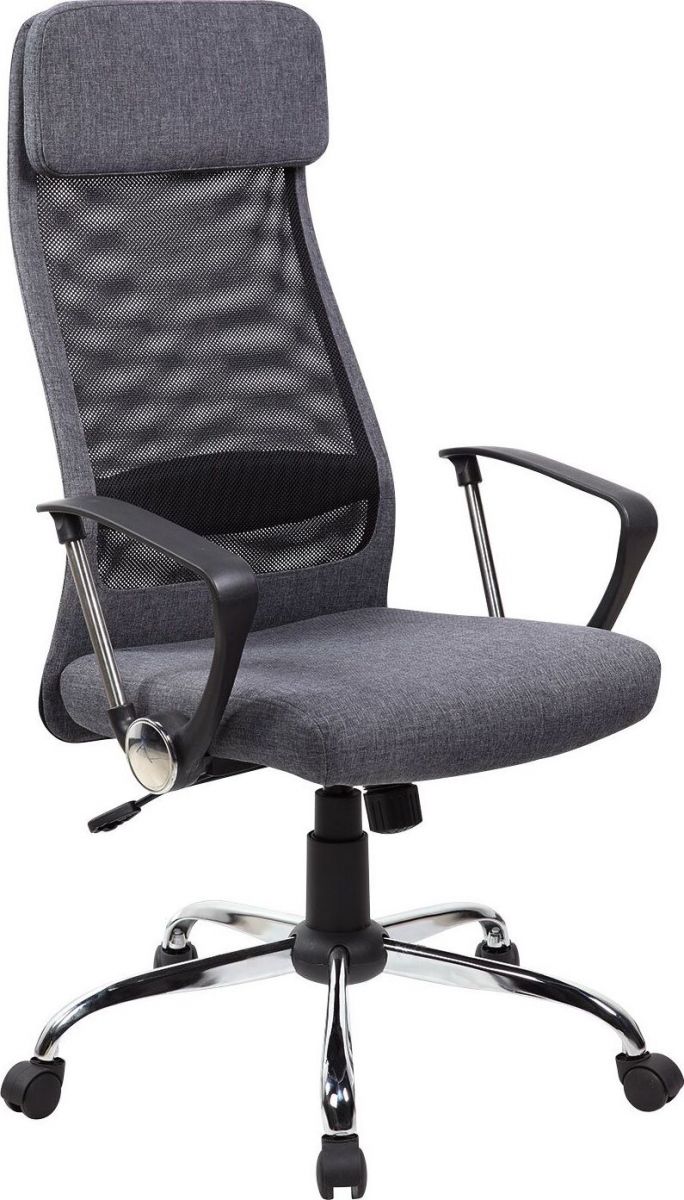 Office Chair Darla | size: Width: 62cm, Height: 126cm, Depth: 63cm | color: Gray | image: 1 | variant: 1005237