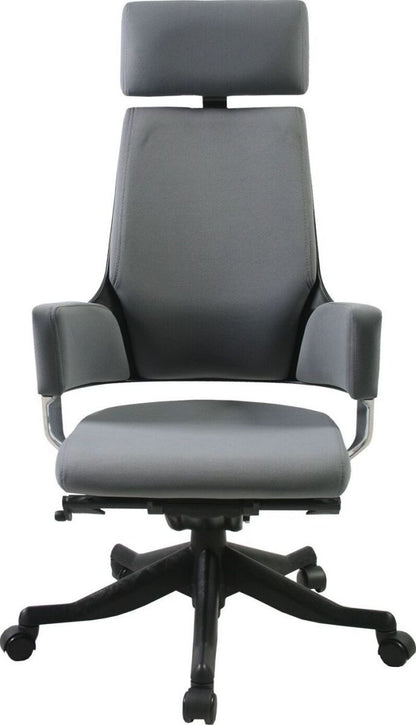 Office Chair Delphi | size: Width: 60cm, Height: 116-128.5cm, Depth: 47cm | color: Gray | image: 1 | variant: 1005240