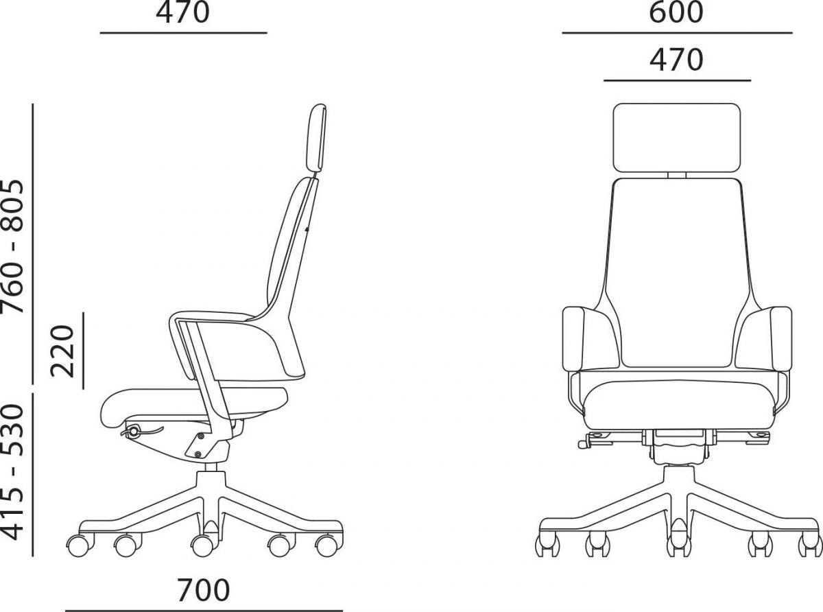 Office Chair Delphi | size: Width: 60cm, Height: 116-128.5cm, Depth: 47cm | color: Green | image: 4 | variant: 1005242