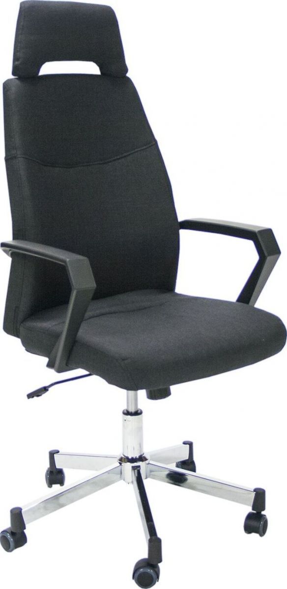 Office Chair Dominic | size: Width: 48.5cm, Height: 113.5-121cm, Depth: 59cm | color: Black | image: 1 | variant: 1005245