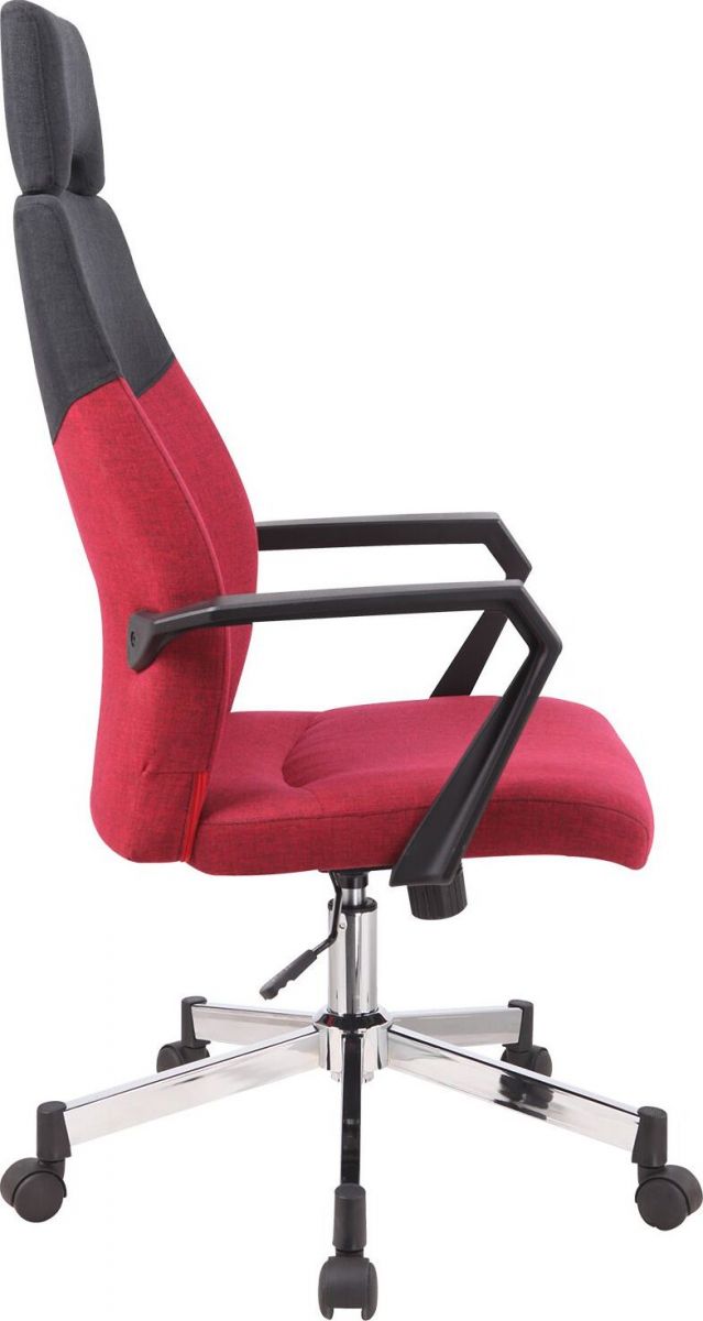 Office Chair Dominic | size: Width: 48.5cm, Height: 113.5-121cm, Depth: 59cm | color: Red | image: 2 | variant: 1005244