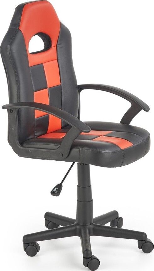 Office Chair East Basel | size: Width: 56cm, Height: 105cm, Depth: 50cm | color: Black/Red | image: 1 | variant: 1007006