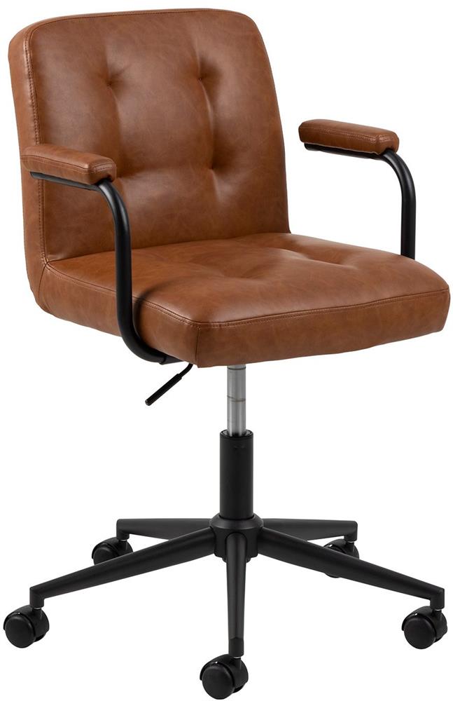 Office Chair East Bratislava | size: Width: 59cm, Height: 88.5cm, Depth: 56cm | color: Brown/Black | image: 1 | variant: 1006019
