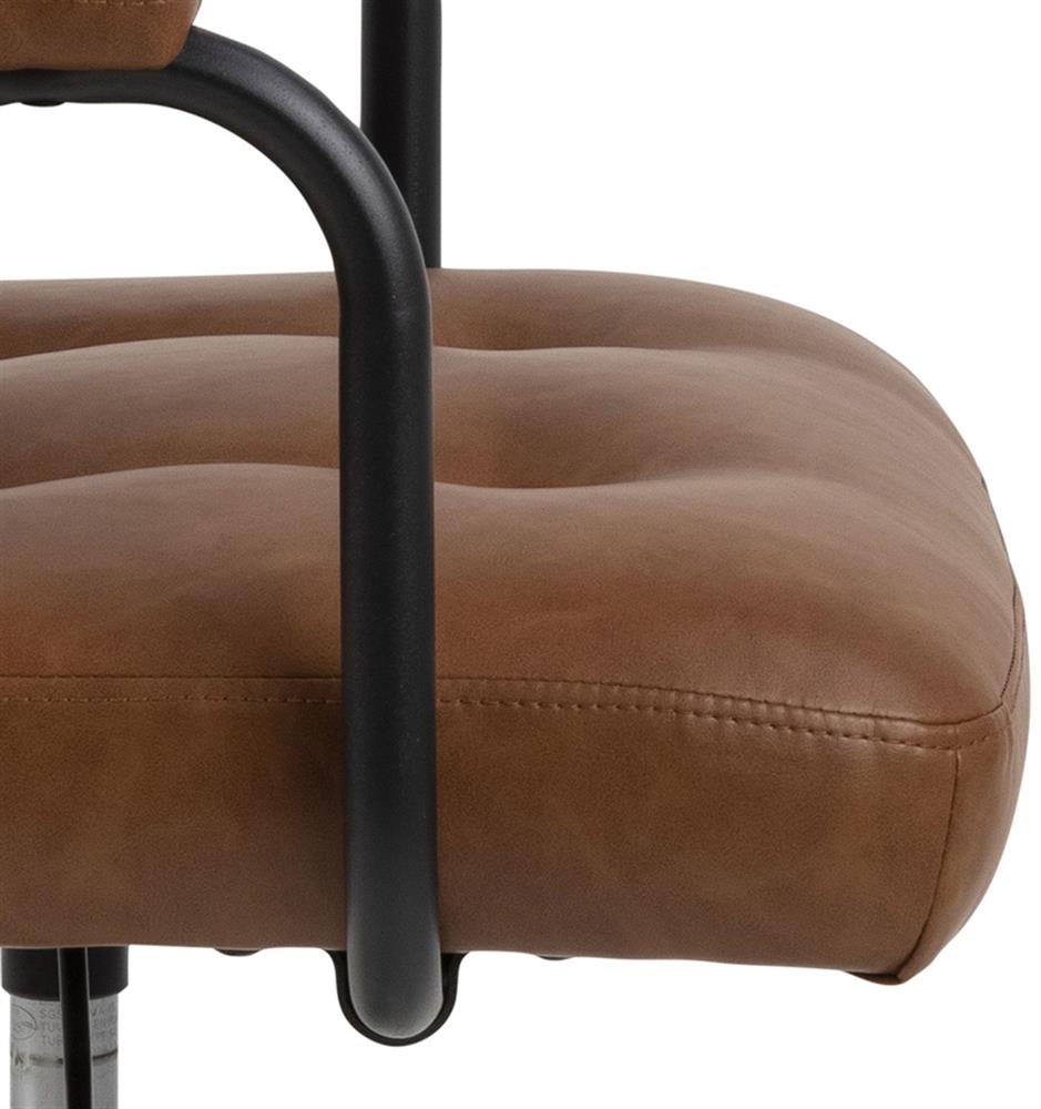 Office Chair East Bratislava | size: Width: 59cm, Height: 88.5cm, Depth: 56cm | color: Brown/Black | image: 6 | variant: 1006019