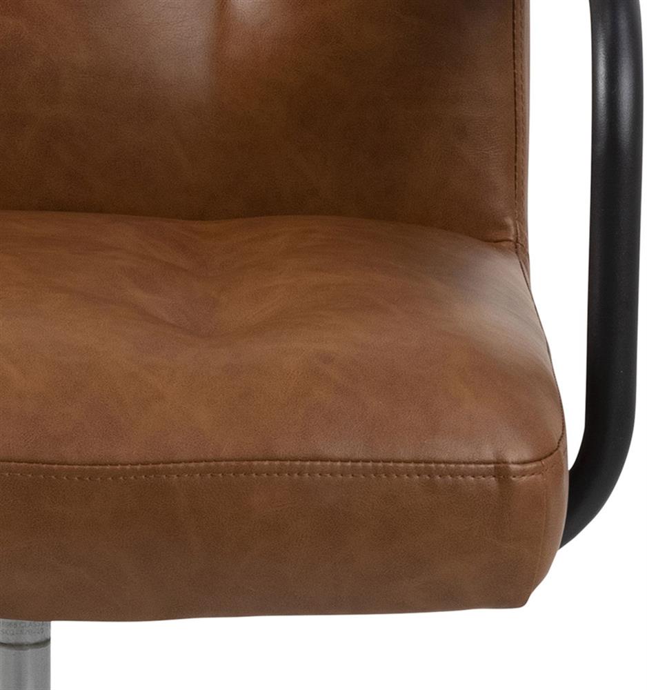 Office Chair East Bratislava | size: Width: 59cm, Height: 88.5cm, Depth: 56cm | color: Brown/Black | image: 7 | variant: 1006019