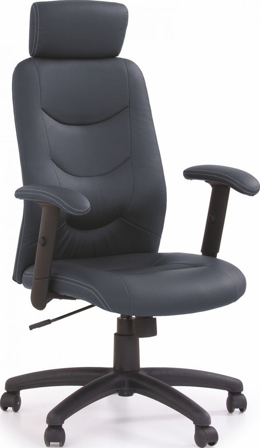 Office Chair East Greenock | size: Width: 66cm, Height: 125cm, Depth: 49cm | color: Black | image: 1 | variant: 1007023
